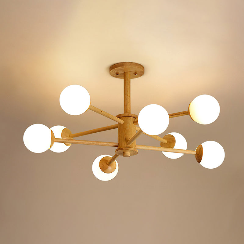 Wooden Molecular Ceiling Light