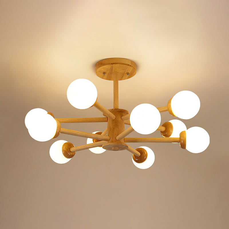 Wooden Molecular Ceiling Light