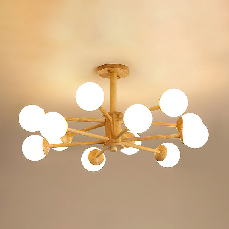 Wooden Molecular Ceiling Light