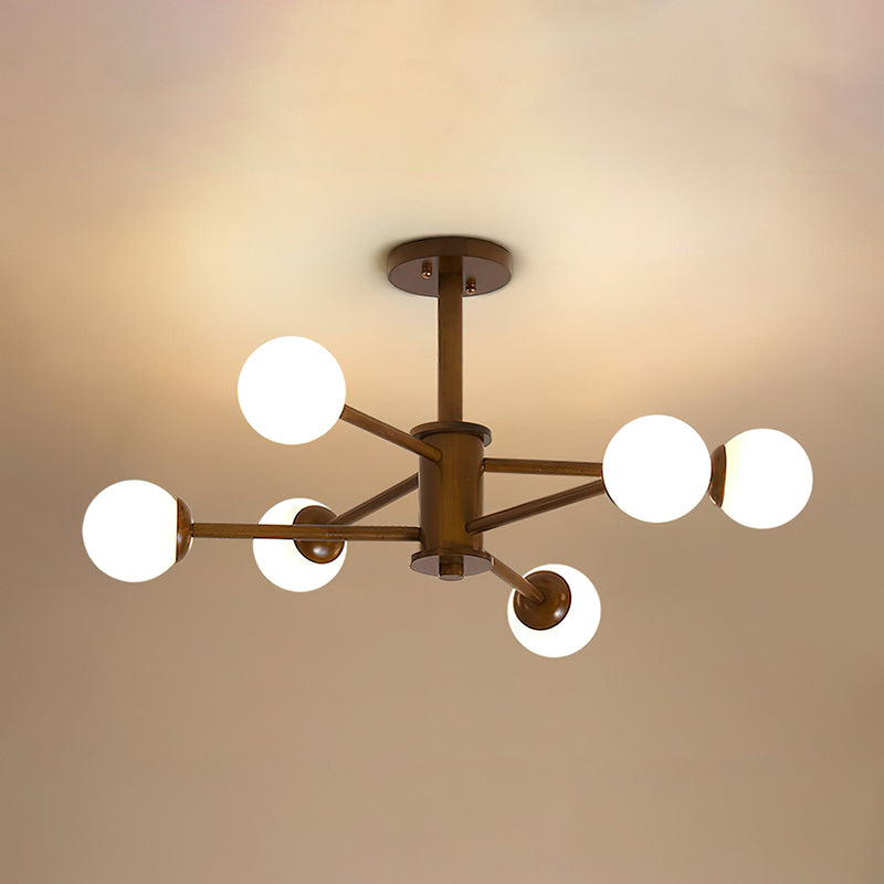 Wooden Molecular Ceiling Light