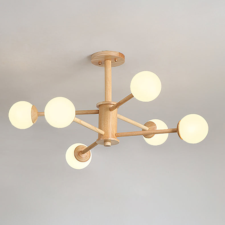 Wooden Molecular Ceiling Light