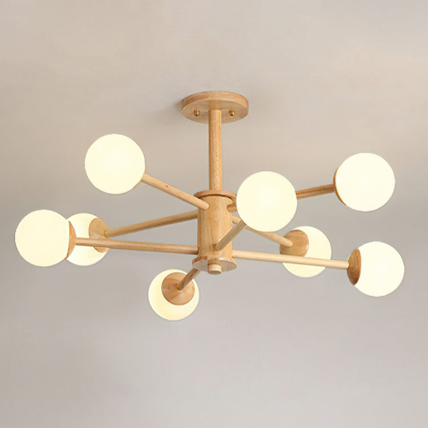 Wooden Molecular Ceiling Light