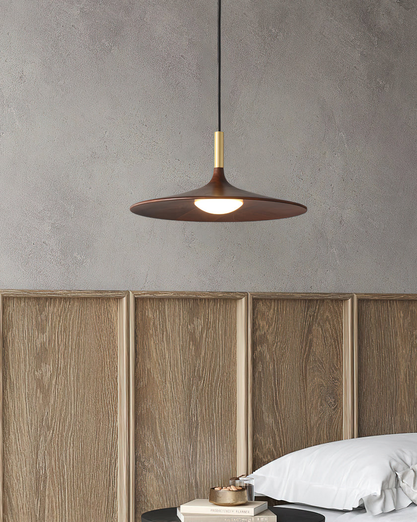 Wooden Trumpet Pendant Lamp