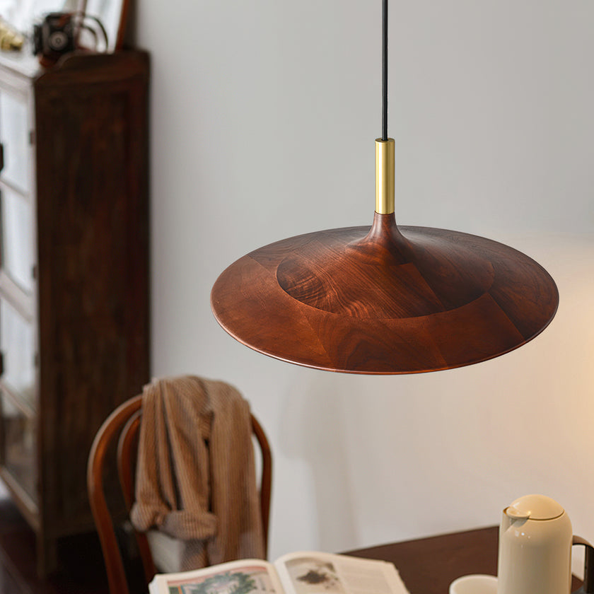 Wooden Trumpet Pendant Lamp