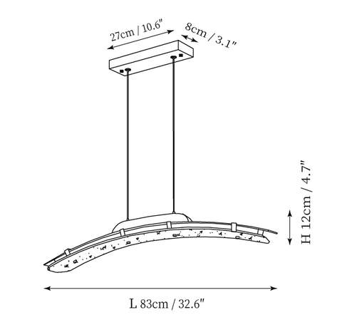 Lustre Suspenso Wythe — Desenhos técnicos 2