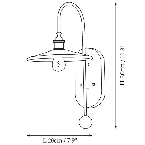 Zutter Wandleuchte — Maßzeichnungen 2