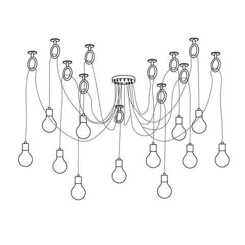 Industrial Spider Chandelier – detail 29