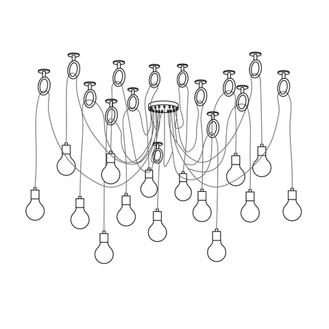 Industrial Spider Chandelier – detail 28