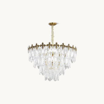 Lustre Feuille Vintage en Cristal