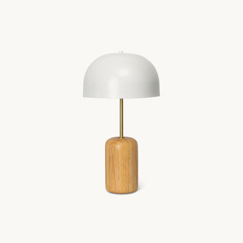 Wood Mushroom Table Lamp
