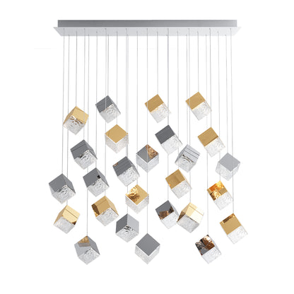 Square Art Glass Chandelier
