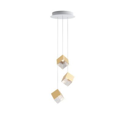 Square Art Glass Chandelier