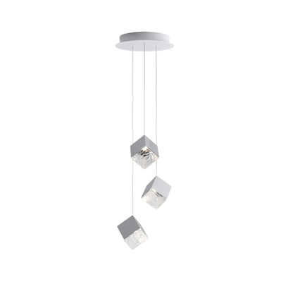 Square Art Glass Chandelier