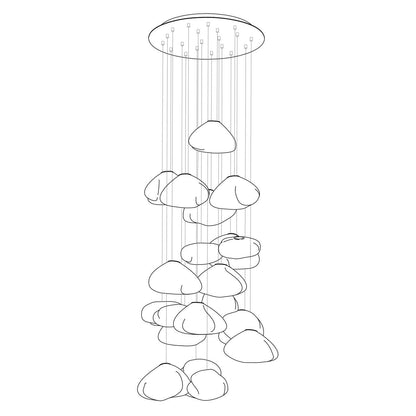 Random Blown Glass Pendant Light