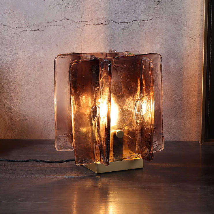 Amber Building Block Table Lamp