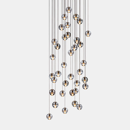 Suspension boule en cristal