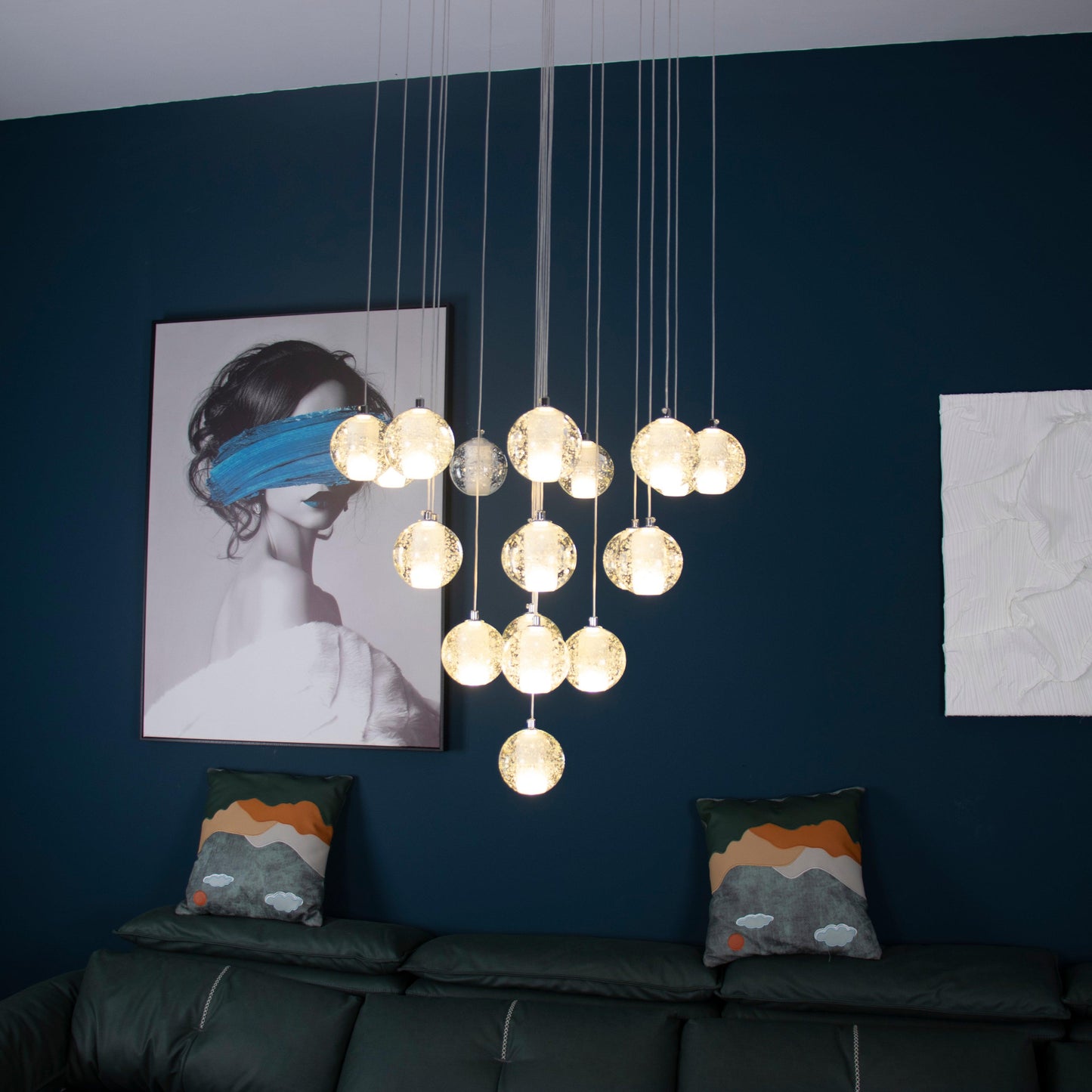 Suspension boule en cristal