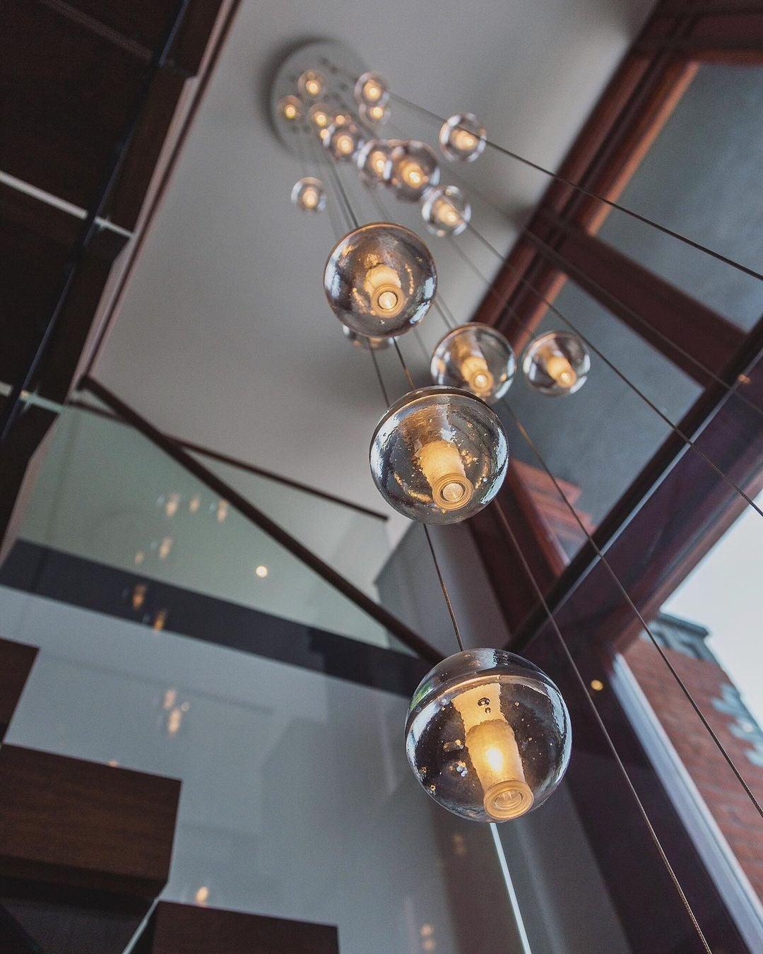 Suspension boule en cristal