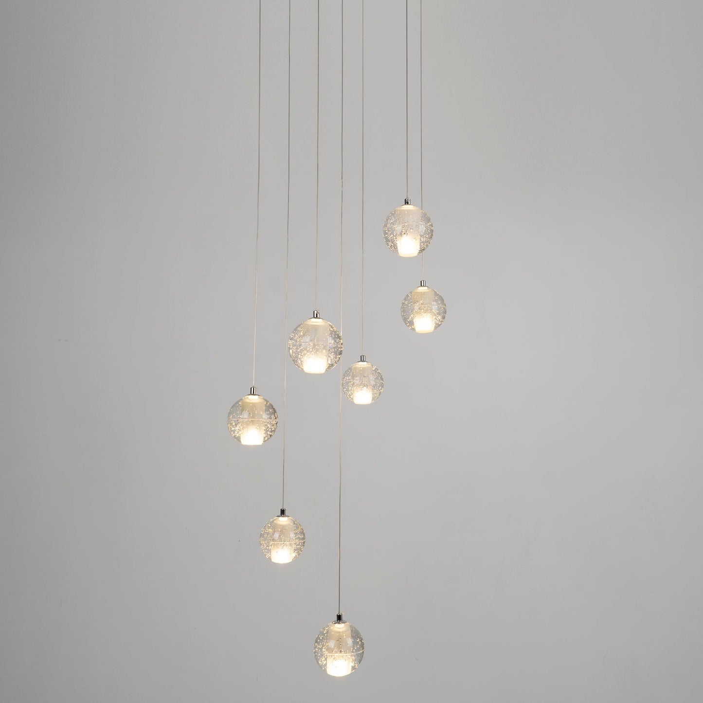 Suspension boule en cristal