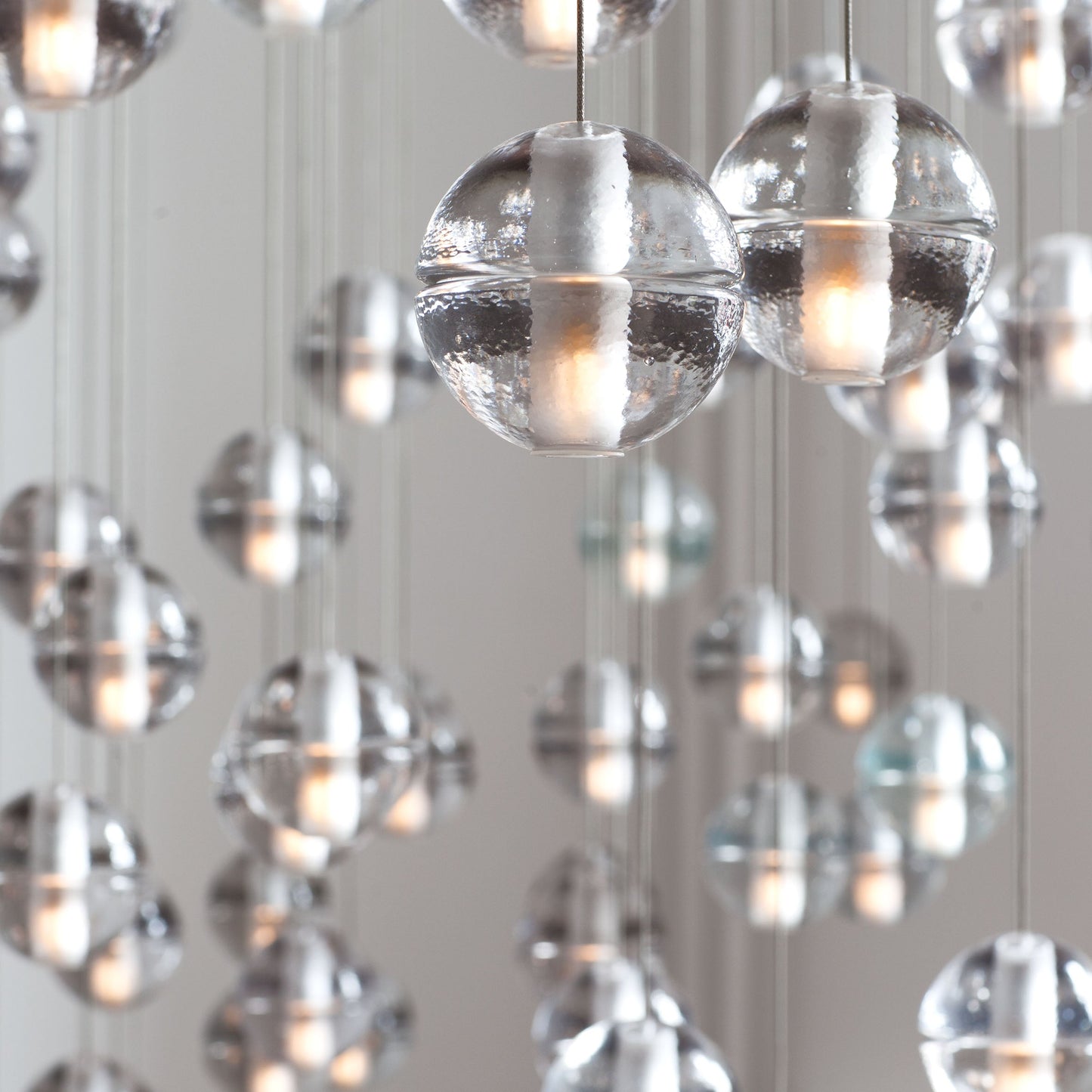 Suspension boule en cristal