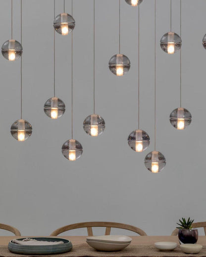 Suspension boule en cristal