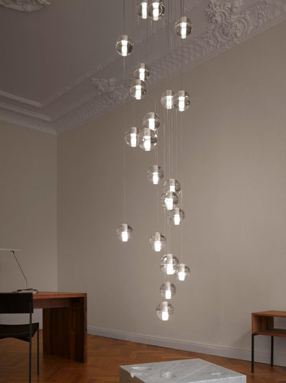 Suspension boule en cristal