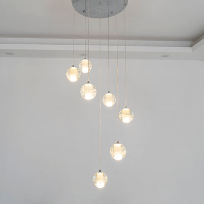 Suspension boule en cristal