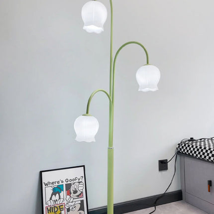 Luminária de chão de orquídea de sino