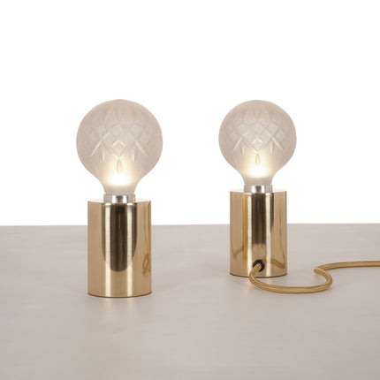 Lampe de table à ampoule en cristal