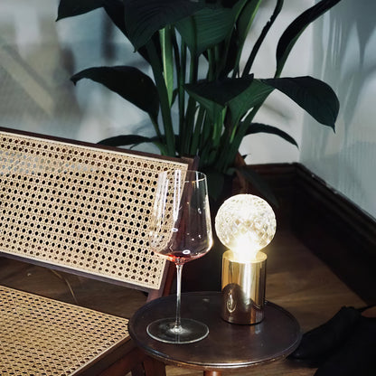 Lampe de table à ampoule en cristal