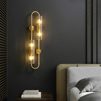 Double Brass Wall Light