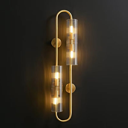 Double Brass Wall Light