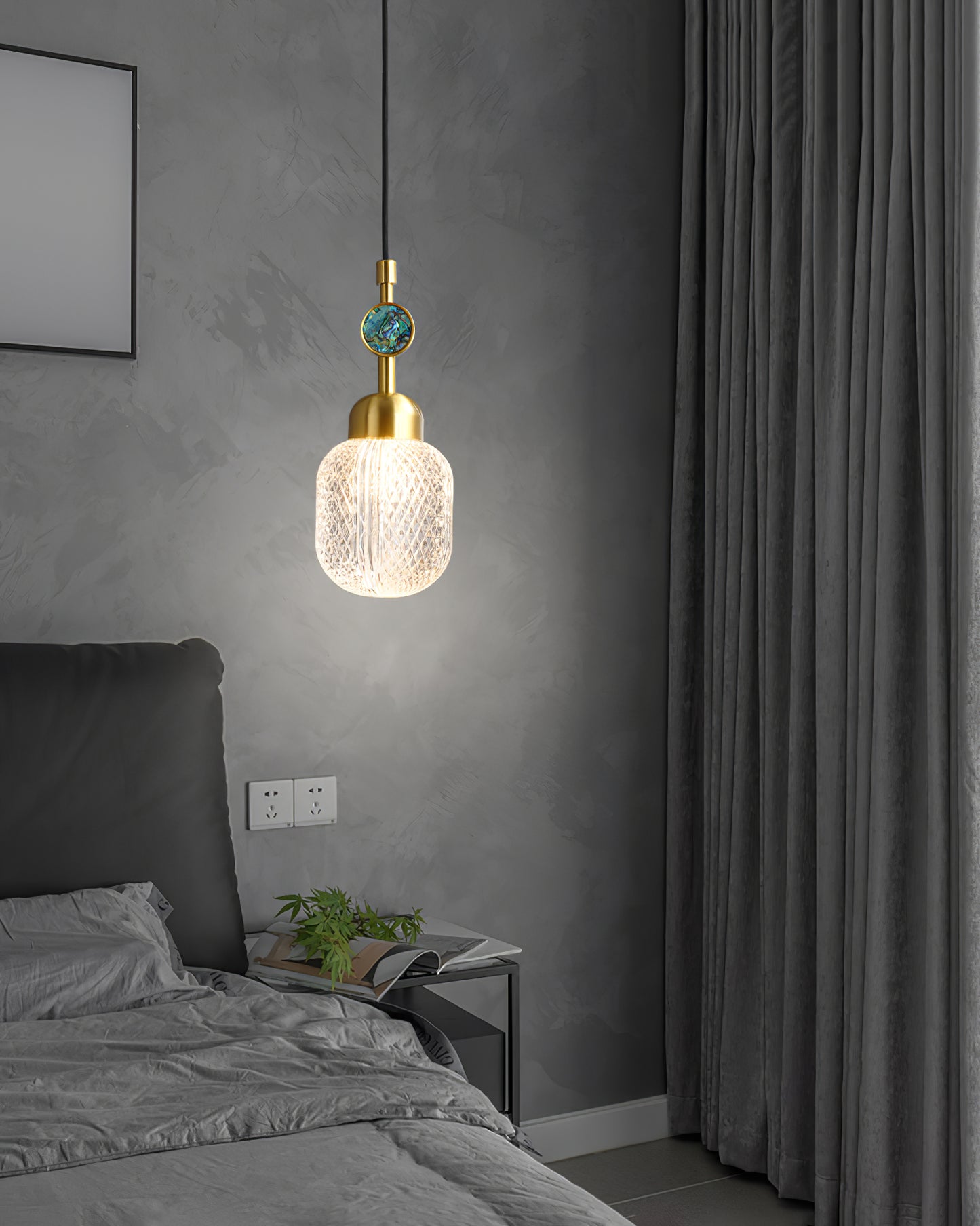 Enamel Glass Pendant Lamp