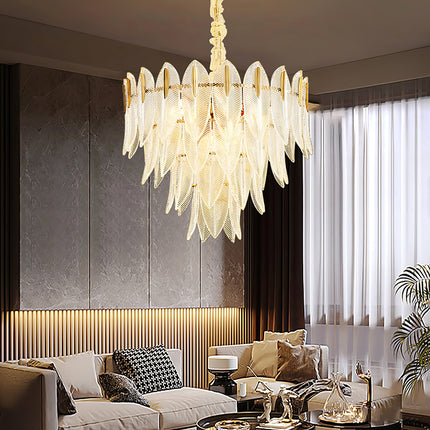 Glass Feathers Chandelier