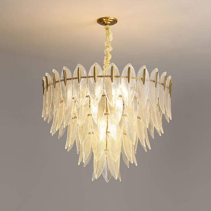 Glass Feathers Chandelier