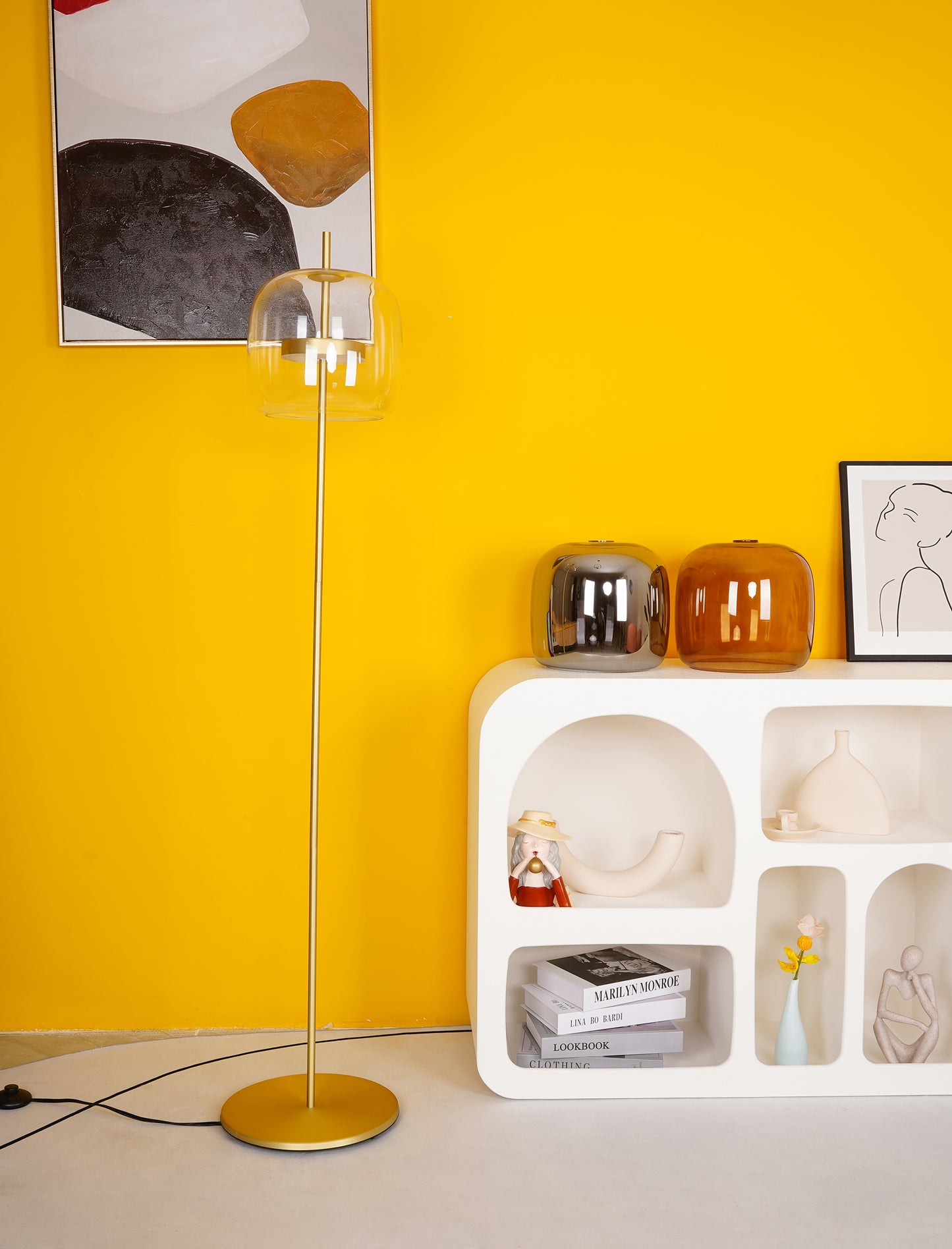 Melon Glass Floor Lamp