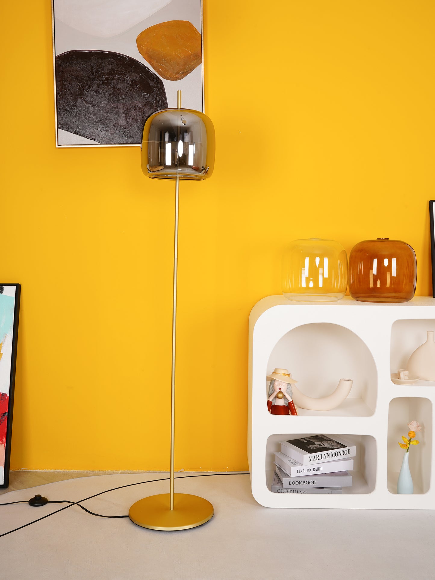 Melon Glass Floor Lamp