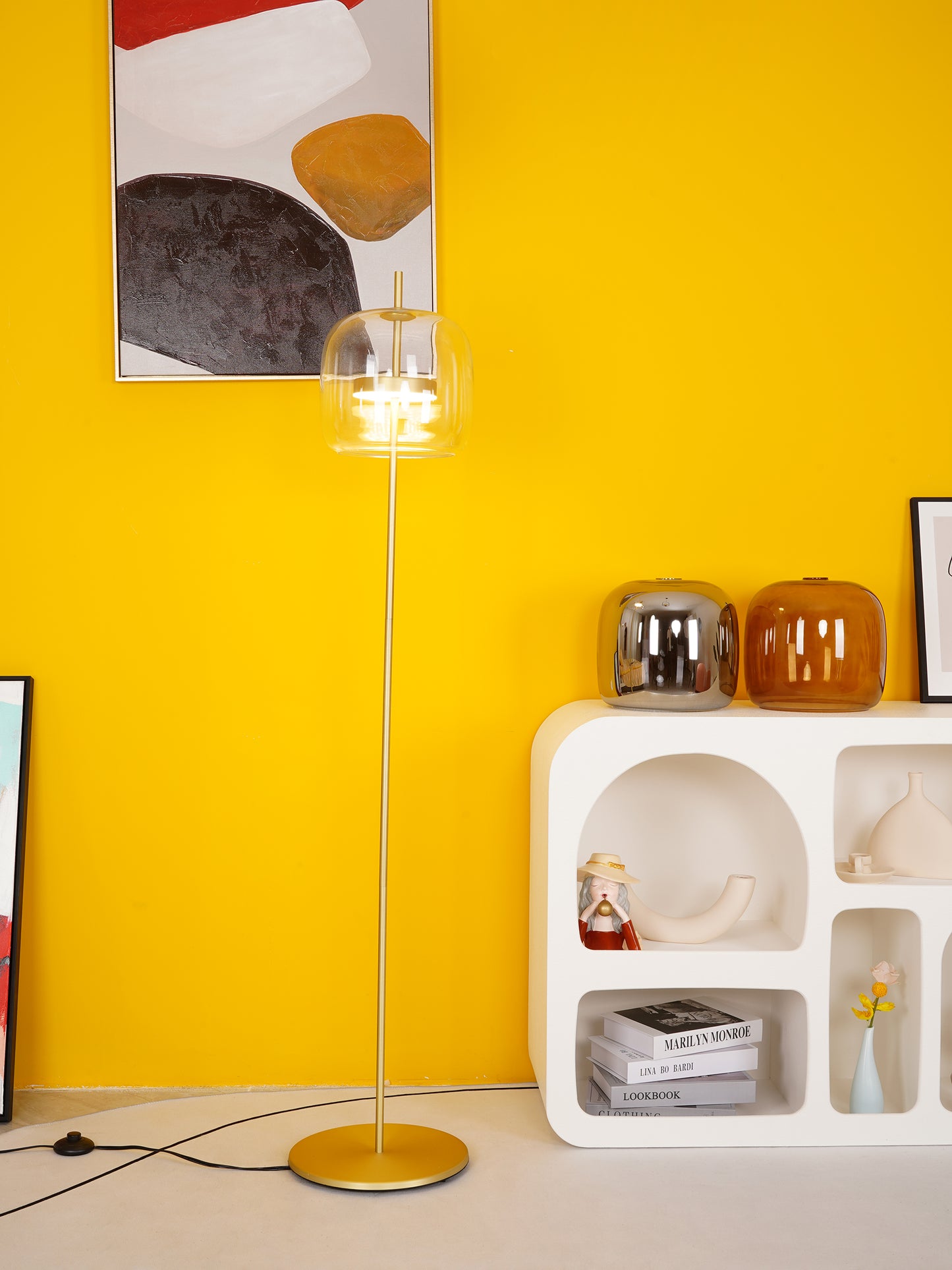 Melon Glass Floor Lamp