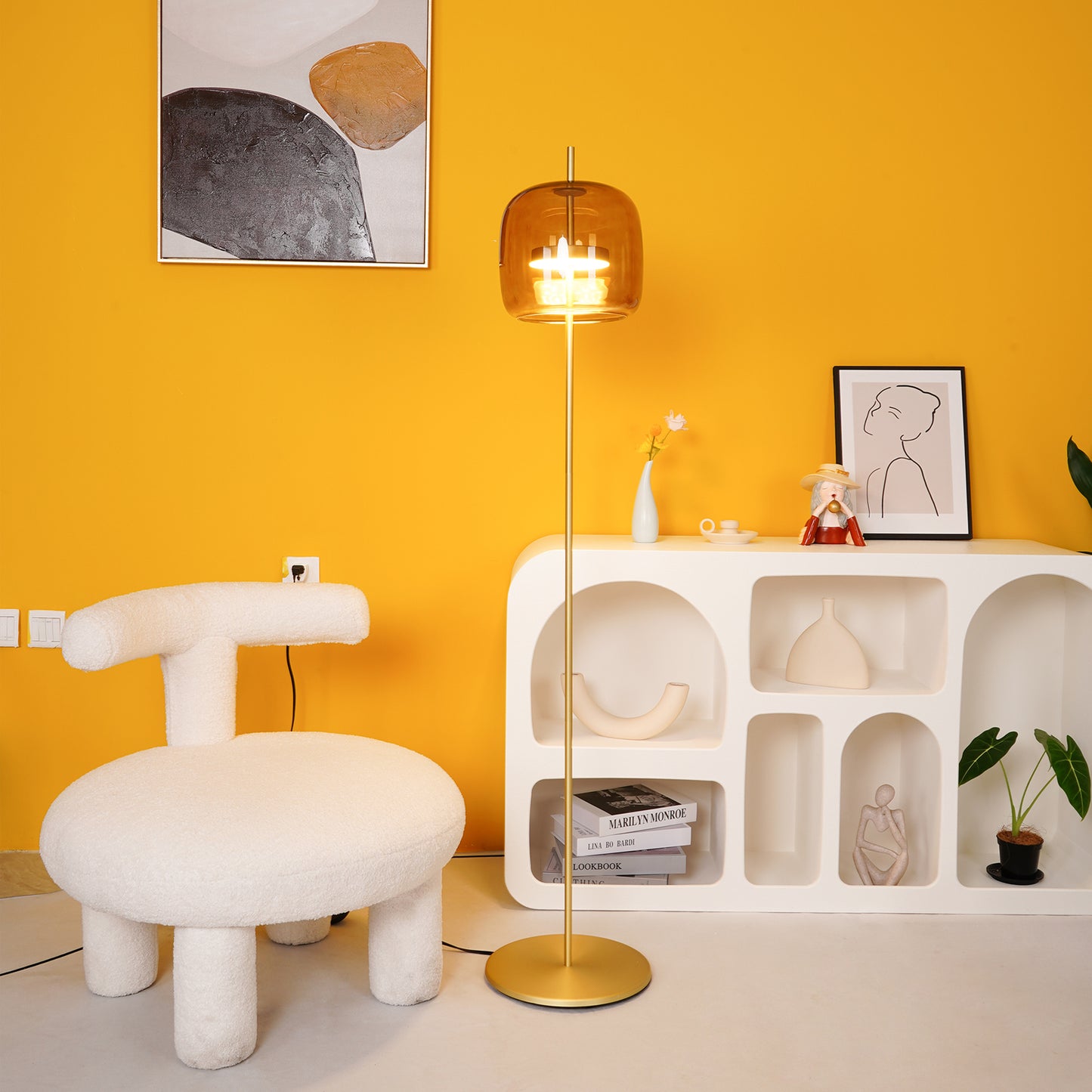 Melon Glass Floor Lamp