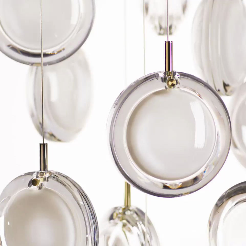 Round Glass Art  Pendant Lamp