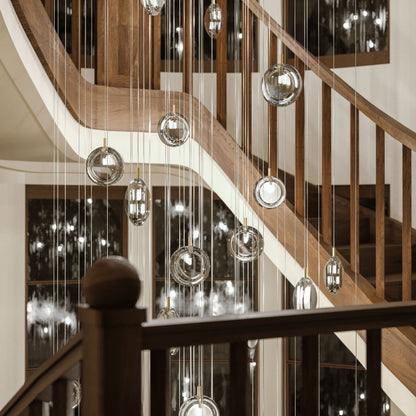 Round Glass Art  Pendant Lamp