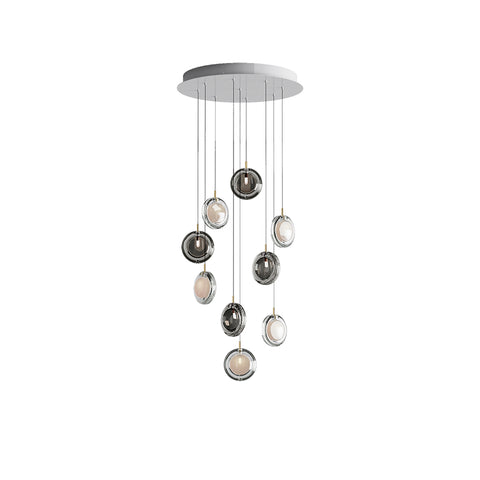 Round Glass Art  Pendant Lamp