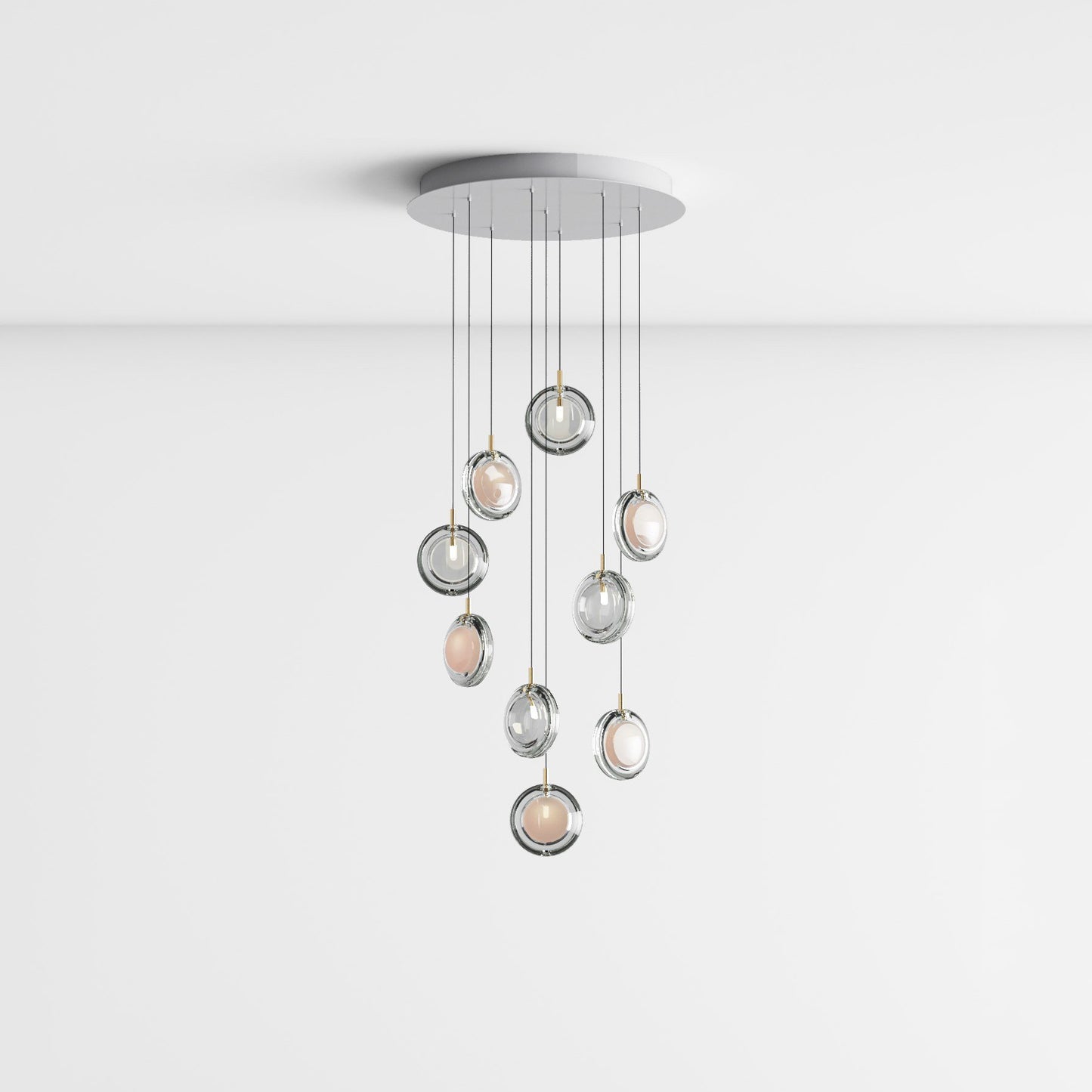 Round Glass Art  Pendant Lamp