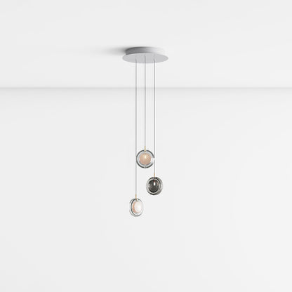 Round Glass Art  Pendant Lamp
