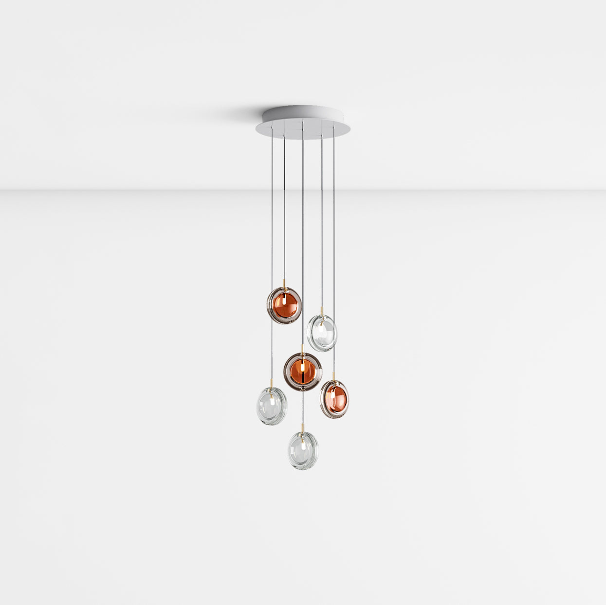 Round Glass Art  Pendant Lamp