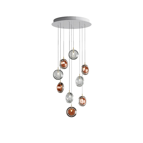 Round Glass Art  Pendant Lamp