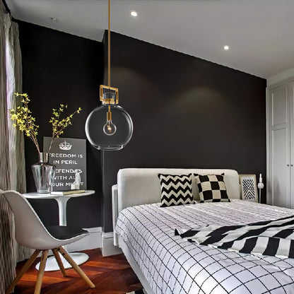 Suspension globe en verre Machinist