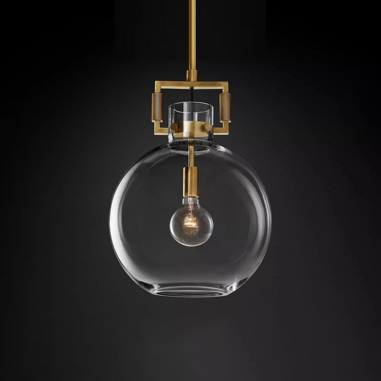 Machinist glazen bol hanglamp