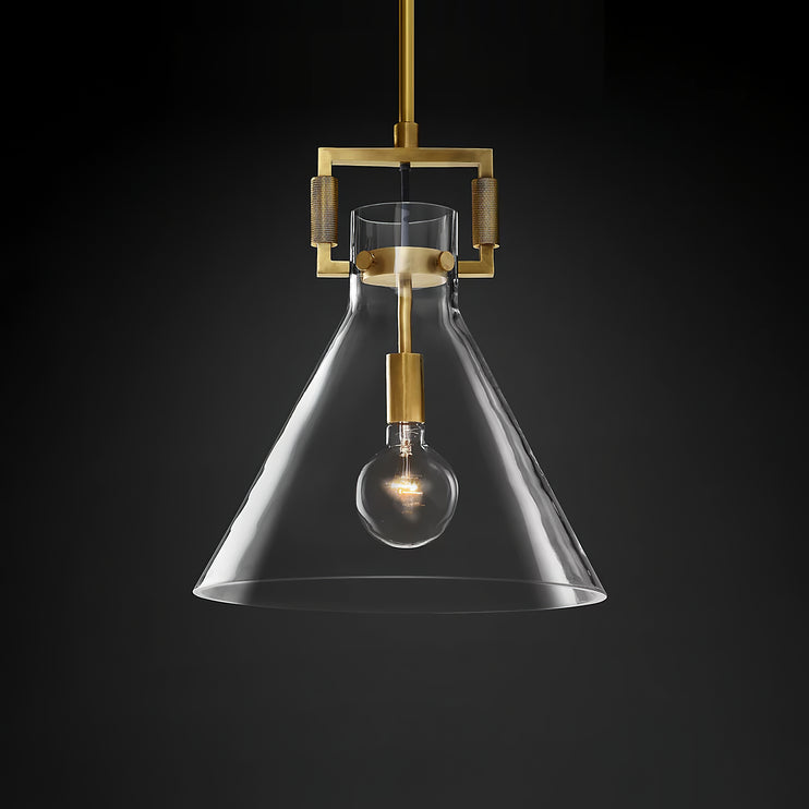 Machinist glazen bol hanglamp
