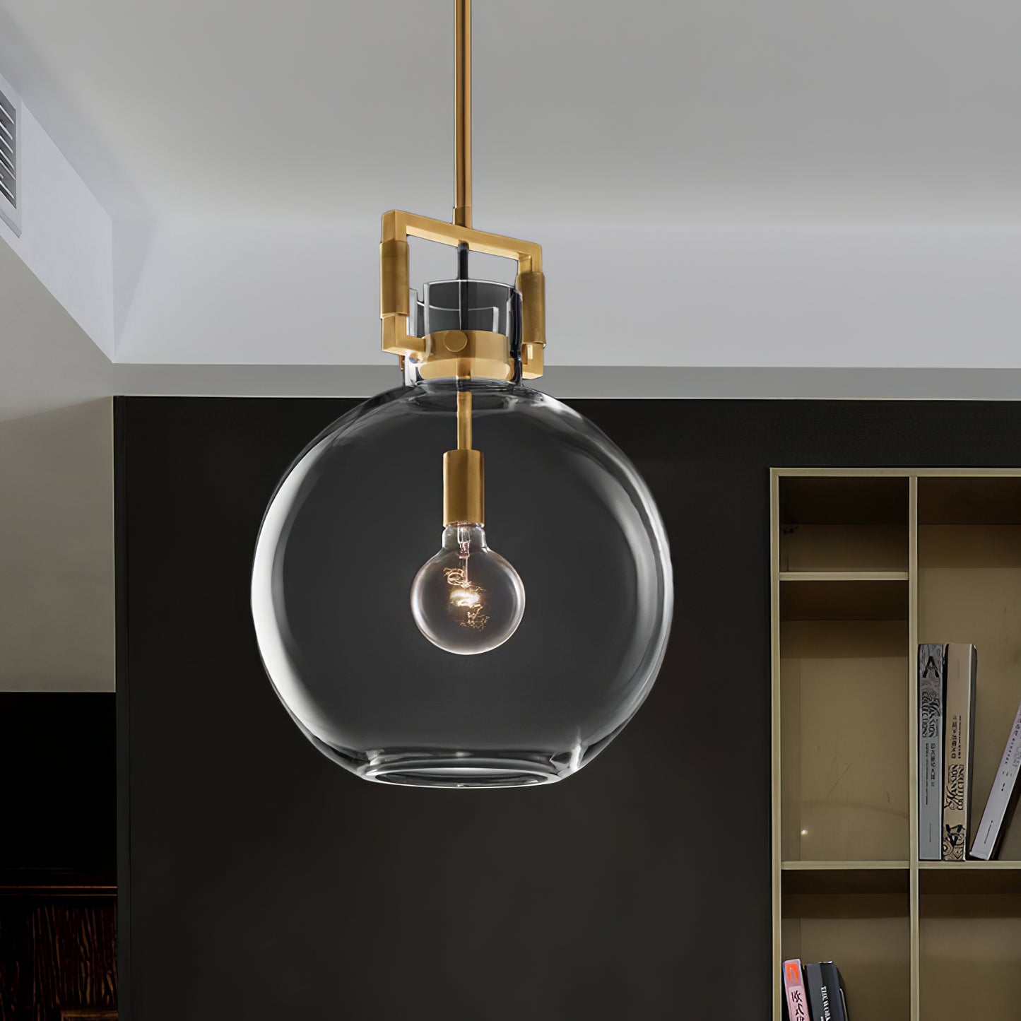 Suspension globe en verre Machinist